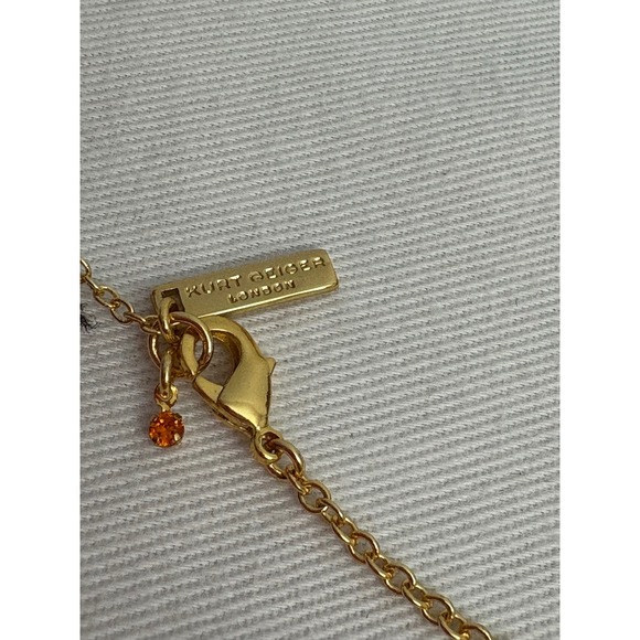 Kurt Geiger evil eye crystal pendant necklace new with tags blue gold tone - Picture 9 of 11